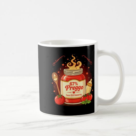 Mug Preggo Sauce Pasta Pregnancy Announcement Funny 67 (Droite)