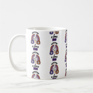 Mug Pregnant Ghost Purple Attendez-vous à un petit Boo