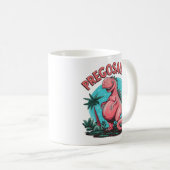 Mug Pregosaurus Funny Grossesse Faire-part Dino Maman (Devant droit)