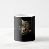 Mug Prehistoric Fish Skull Grunge Dark Art (Centre)