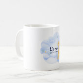 Mug Premier anniversaire bleu (Devant gauche)