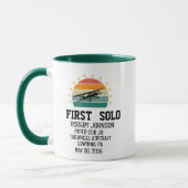 Mug Premier avion solo PILOT, Rétro, Personnalisé (Gauche)