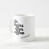 Mug premier café, personnalisé (Devant gauche)