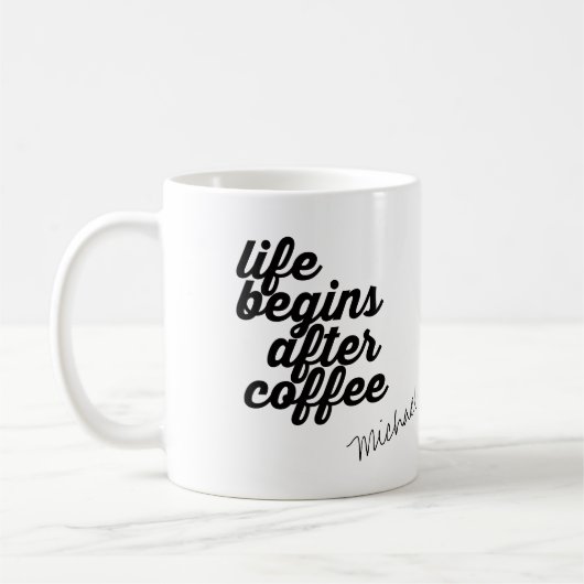 Mug premier café, personnalisé (Gauche)