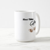 Mug Premier café sur un (Devant droit)