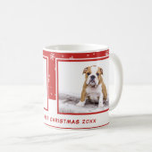 Mug Premier Chiot Noël Rouge Personnalisé Animaux de C (Devant droit)