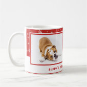 Mug Premier Chiot Noël Rouge Personnalisé Animaux de C (Gauche)