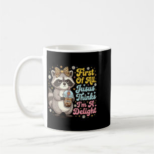 Mug Premier Jésus pense qu'un raton laveur drôle est d