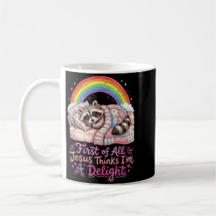 Mug Premier Jésus pense qu'un raton laveur drôle est d