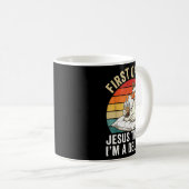 Mug Premier Jésus pense qu'une joie Funny Goose Meme (Devant droit)