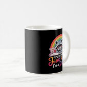 Mug Premier Jésus Pense Une Conception De Raton Laveur (Devant droit)