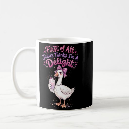 Mug Premier Jésus Pense Une Oie Drôle De Conception Am (Gauche)