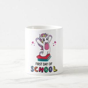 Mug Premier jour de l'école Unicorn