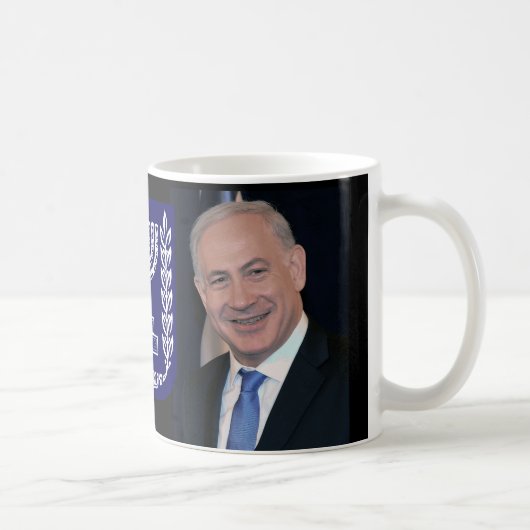 Mug Premier ministre Netanyahu et emblème de l'Israël (Droite)