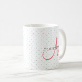 Mug Premier Modèle Monogramme Ajouter Votre Nom Modern (Devant droit)