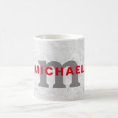 Mug Premier monogramme professionnel uni ajouter votre (Centre)