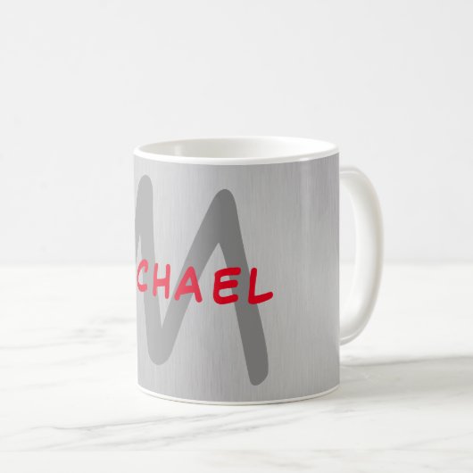Mug Premier monogramme professionnel uni ajouter votre (Devant droit)