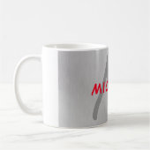 Mug Premier monogramme professionnel uni ajouter votre (Gauche)