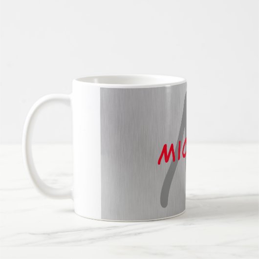 Mug Premier monogramme professionnel uni ajouter votre (Gauche)