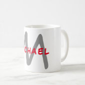 Mug Premier monogramme professionnel uni ajouter votre (Devant droit)