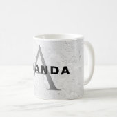 Mug Premier monogramme professionnel uni ajouter votre (Devant droit)