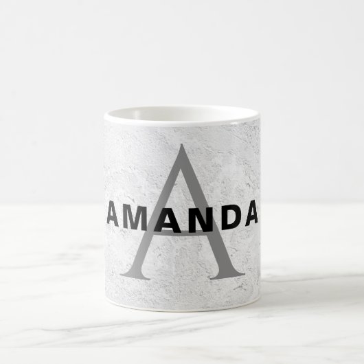 Mug Premier monogramme professionnel uni ajouter votre (Centre)