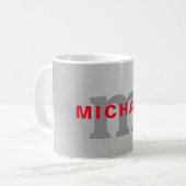 Mug Premier monogramme professionnel uni ajouter votre (Devant gauche)