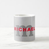 Mug Premier monogramme professionnel uni ajouter votre (Centre)