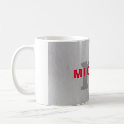 Mug Premier monogramme professionnel uni ajouter votre (Gauche)