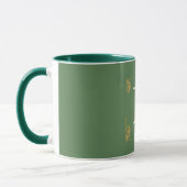Mug Premier monogramme vert or personnalisé (Gauche)