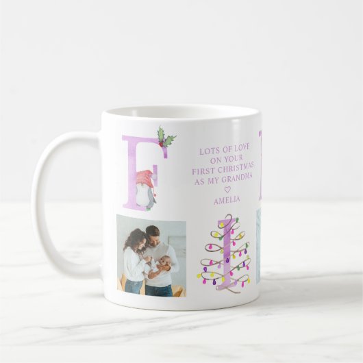 Mug Premier Noël comme .. Collage photo de Noël (Gauche)