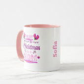 Mug Premier Noël comme maman d'une petite fille (Devant gauche)