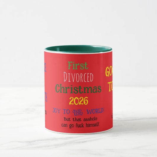 Mug Premier Noël divorcé (Centre)