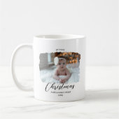 Mug Premier Noël du bébé Élégant minimal moderne (Gauche)