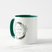 Mug Premier Noël en tant que Fête de M. et Mme Wreath (Devant gauche)