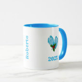 Mug Premier Noël en tant que maman d'un bébé garçon (Devant droit)