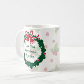 Mug Premier Noël Ensemble Wreath et Holly (Devant gauche)