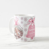 Mug Premier noël grand-mère cloche rose flacon de neig (Devant gauche)
