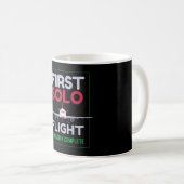 Mug Premier vol d'avion en solo (Devant droit)