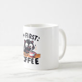 Mug Première aventure de café noir (Devant droit)