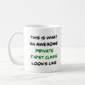 Mug première classe privée, génial (Gauche)