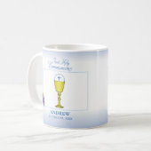 Mug Première communion de garçon, calice avec hostie e (Devant gauche)