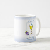 Mug Première communion de petit-fils, Chalice avec hôt (Devant droit)
