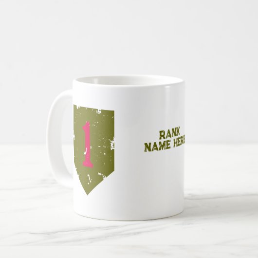 Mug Première division d'infanterie "Big Red One" en dé (Devant gauche)