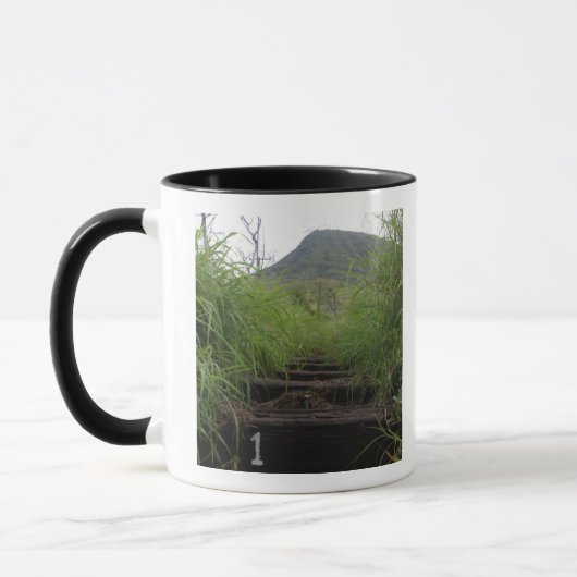 Mug Première étape invitations randonneurs en haut Kok (Gauche)