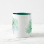 Mug Première F Aquarelle Monogramme Vert Botanique (Centre)