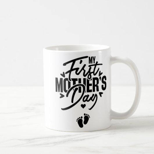 Mug Première Fête de la mère Grossesse Faire-part Mama (Droite)