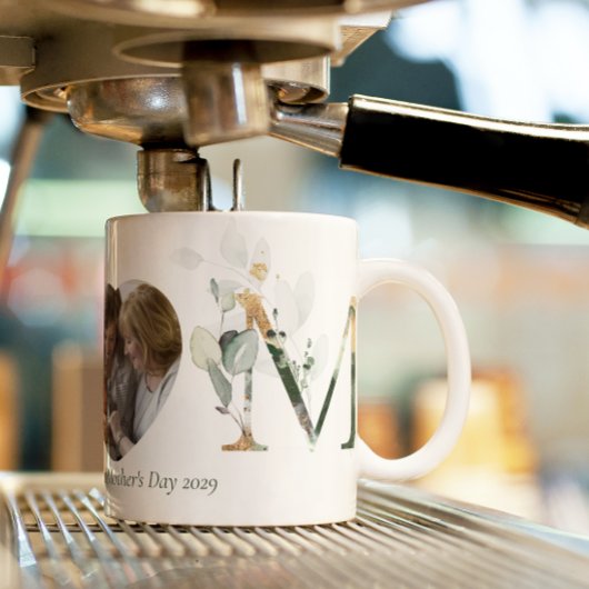 Mug Première Fête des mères Lettres botaniques Photo