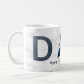 Mug Première Fête des pères Bébé Photo Dusty Blue Marb (Gauche)