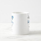 Mug Première Fête des pères Bleu Coeur Bébé Garçon Fil (Centre)